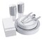 175 Pieces Silver Dinnerware Set 25 Guest-50 Silver Lace Plastic Plates-25 Silver Plastic Silverware-25 Silver Plastic Cups-25 Silver Paper Napkins, FOCUSLINE Disposable Dinnerware Set